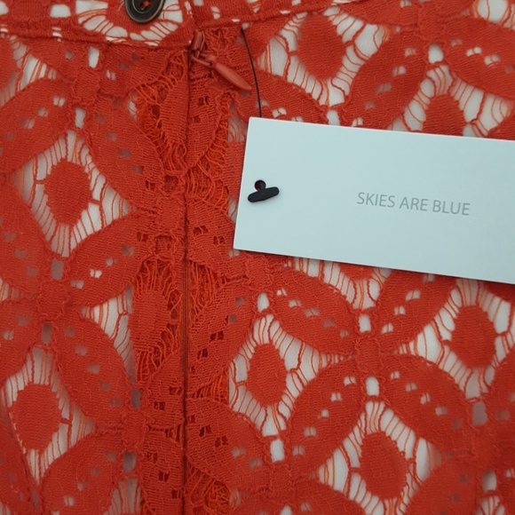 Skies are Blue Cotton Lace Lined Shorts orange sm - Picture 4 of 6